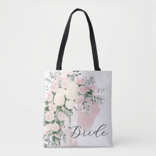 Tote Bag Nœud papillon rose givré Bouquet de Wisteria 