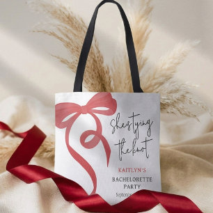 Tote Bag Noeud Papillon Rouge Coquette Noces de Futaille