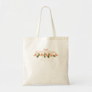 Tote Bag Nœud rose coquette floral motivationnel