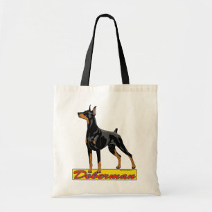 Tote Bag Noir de dobermann