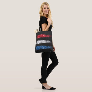 Tote Bag ** Noir de drapeau Abstrait américain moderne