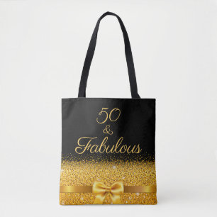 Tote Bag noir fascinant d'étincelle de l'arc 50 d'or
