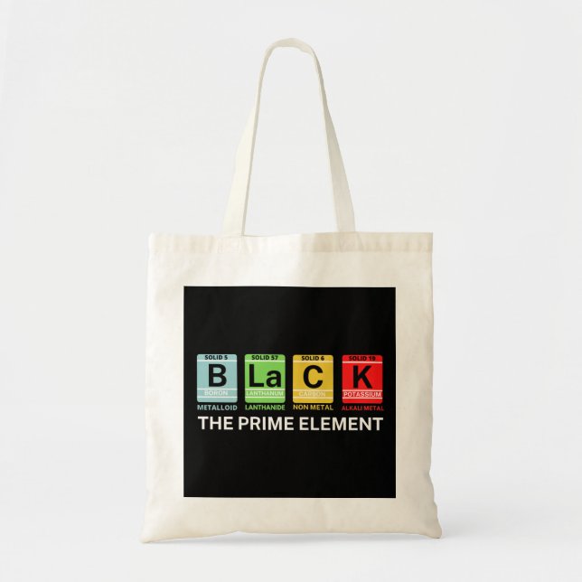 Tote Bag Noir L'Élément Premier Histoire Noire (Devant)