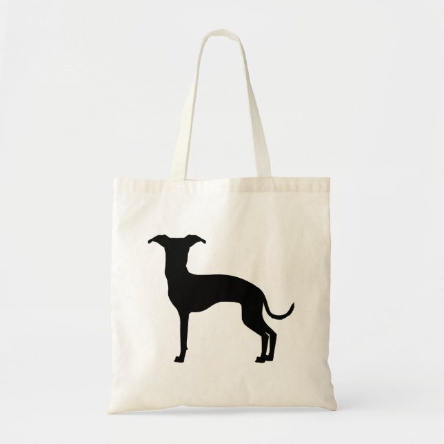 Tote Bag Noir (Ou Votre Couleur) Italien Gris Silhouette (Devant)