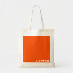 Tote Bag Nom de couleur rouge persimon