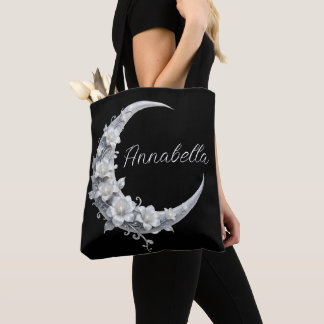 Tote Bag Nom de déesse lunaire personnalisé céleste sur fon