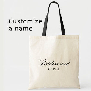 Tote Bag Nom de demoiselle d'honneur de style simple person