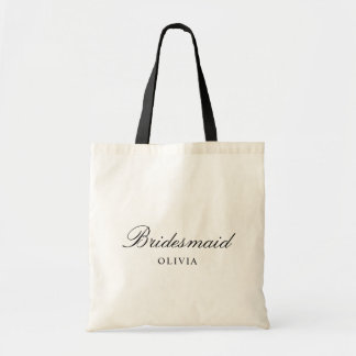 Tote Bag Nom de demoiselle d'honneur de style simple person