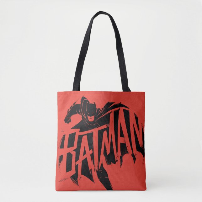 Tote Bag Nom de la brosse encre Batman (Devant)