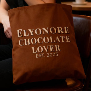 Tote Bag Nom de la crème établi amateur de chocolat