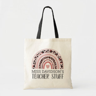 Tote Bag Nom de l'appréciation de l'enseignant Arc-en-ciel