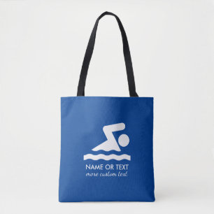 Tote Bag Nom de natation personnalisé de nageur et d'équipe