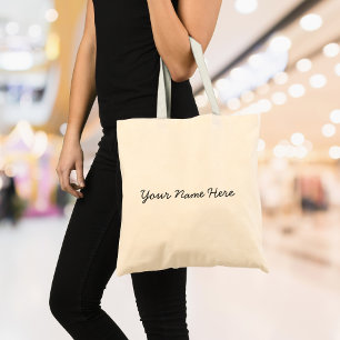 Tote Bag Nom de script personnalisé