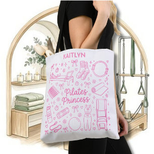 Tote Bag Nom de travail de la princesse Pilates stylée et a