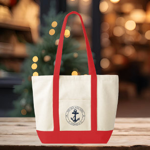Tote Bag Nom du bateau d'Ancres nautiques
