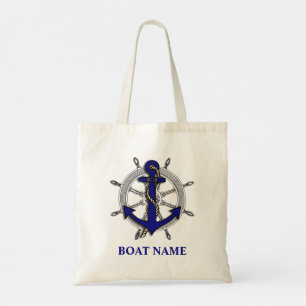 Tote Bag Nom du bateau de Ancre nautique