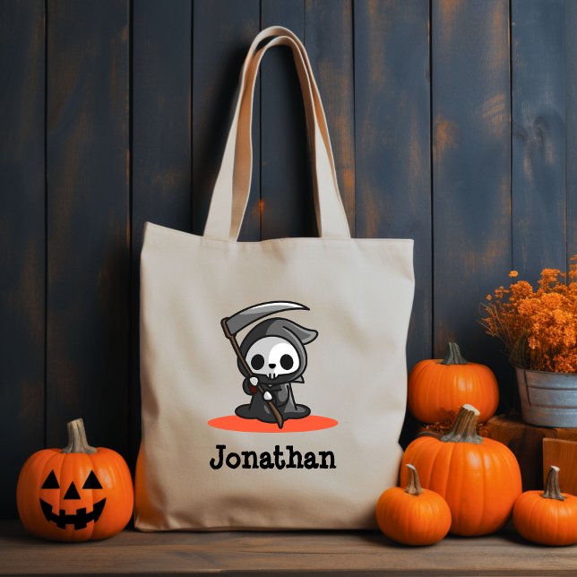 Tote Bag Nom du Fantôme de la fauche d'Halloween (Créateur téléchargé)