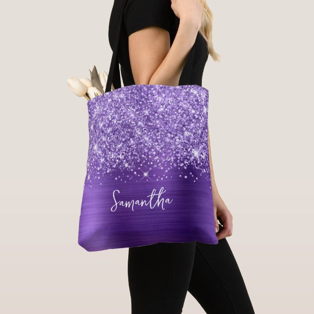 Tote Bag Nom du glamme d'améthyste pourpre (De près)
