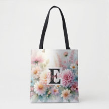 Nom du monogramme sur l'aquarelle Fleurs dans les 