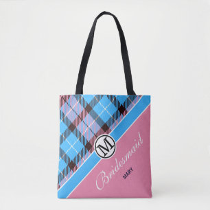 Tote Bag Nom du script monographique personnalisé Chic Tart