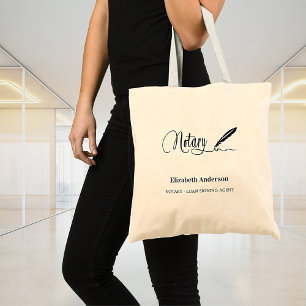 Tote Bag Nom du stylo de signature noir