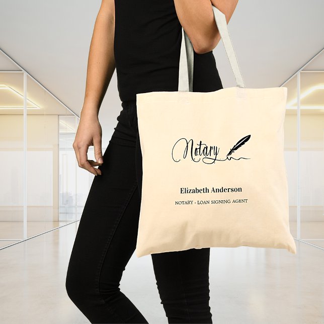 Tote Bag Nom du stylo de signature noir (Créateur téléchargé)