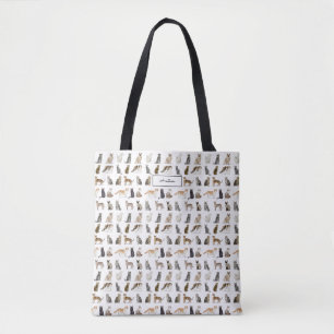 Tote Bag Nom élégant Monogram Cat Breeds