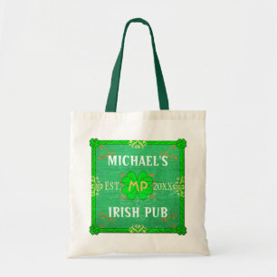 Tote Bag Nom fait sur commande irlandais du vert   de