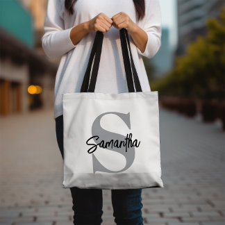 Tote Bag Nom initial du monogramme