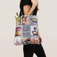 Nom monogramme du collage photo argent