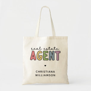 Tote Bag Nom personnalisé Agent immobilier Cadeaux immobi