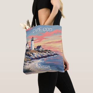 Tote Bag Nom personnalisé Cape Cod Massachusetts