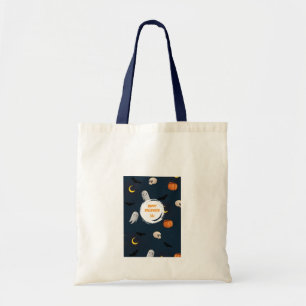 Tote Bag Nom personnalisé Dark Happy Halloween mignonne