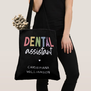 Tote Bag Nom personnalisé Dental Assistant Cadeau 