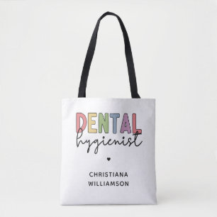 Tote Bag Nom personnalisé Dental Hygienist RDH Cadeaux 