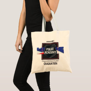 Tote Bag Nom personnalisé, diplôme de l'académie de police