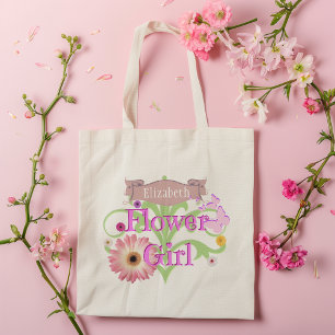 Tote Bag Nom personnalisé Fille Fleur Faisy