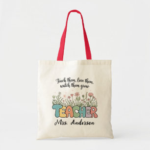 Tote Bag Nom personnalisé Fleurs sauvages Appréciation de l