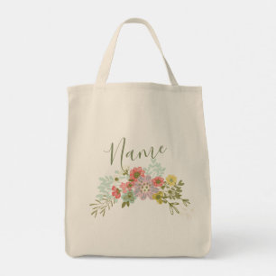 Tote Bag Nom personnalisé Floral Garden Ladies Femmes Fourr