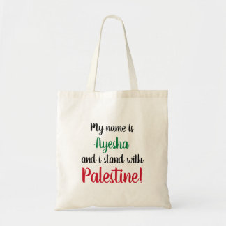 Tote Bag Nom personnalisé Free Palestine