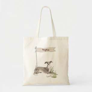 Tote Bag Nom personnalisé Italien Greyhound Pet Dog