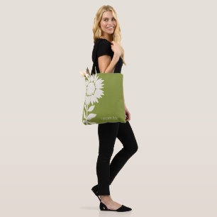 Tote Bag Nom personnalisé minimaliste moderne de tournesol
