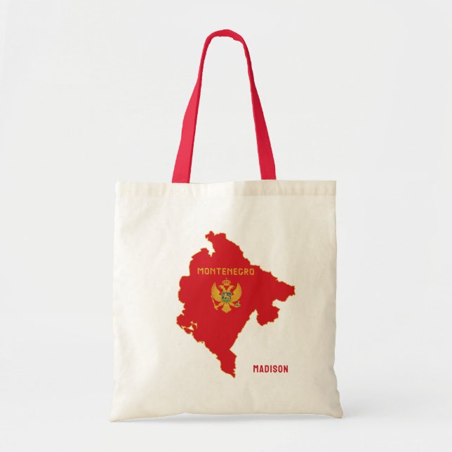 Tote Bag Nom personnalisé Monténégro (Devant)