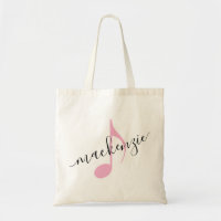Nom personnalisé Musique Note Rose noir
