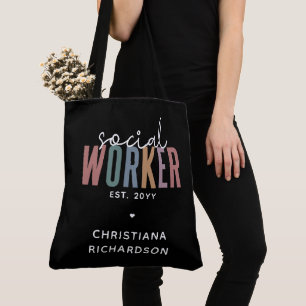 Tote Bag Nom personnalisé Offres de diplôme d'un travailleu