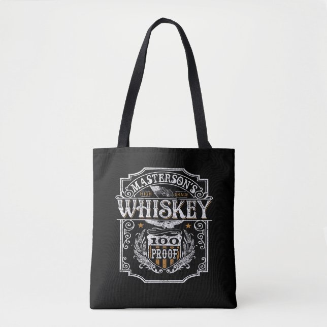 Tote Bag NOM personnalisé Old West Whiskey Brewery Bar (Devant)