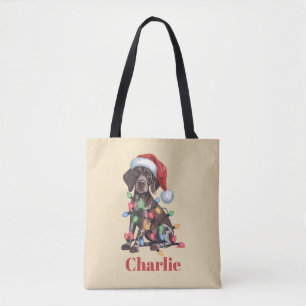 Tote Bag Nom personnalisé Pointer allemand à poil court Noë