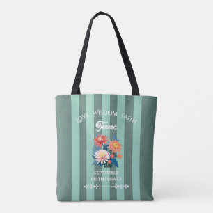 Tote Bag Nom personnalisé Septembre Ensemble de serviettes