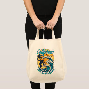 Tote Bag Nom personnalisé / Texte Californie Surf