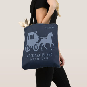Tote Bag Nom personnalisé & Texte Mackinac Island